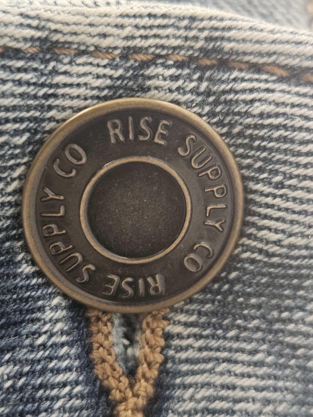 Rise Supply Co. Denim Mini Skirt Size M Blue Acid Wash Distressed Frayed Hem - Picture 11 of 11